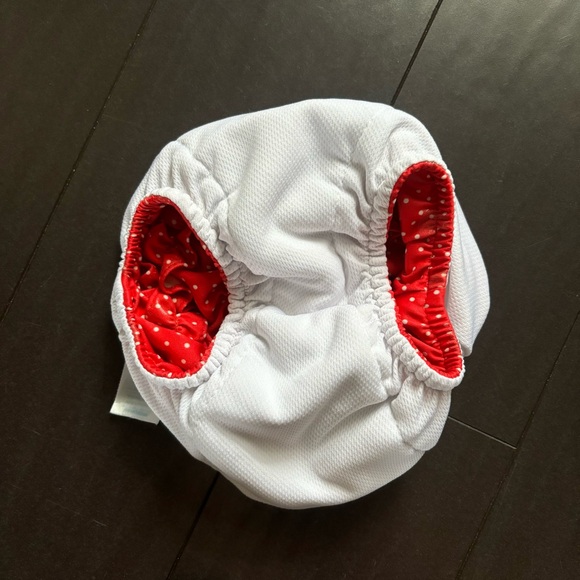 IPlay baby girl red polka dot ruffle swim diaper size 34M EUC - Picture 4 of 4